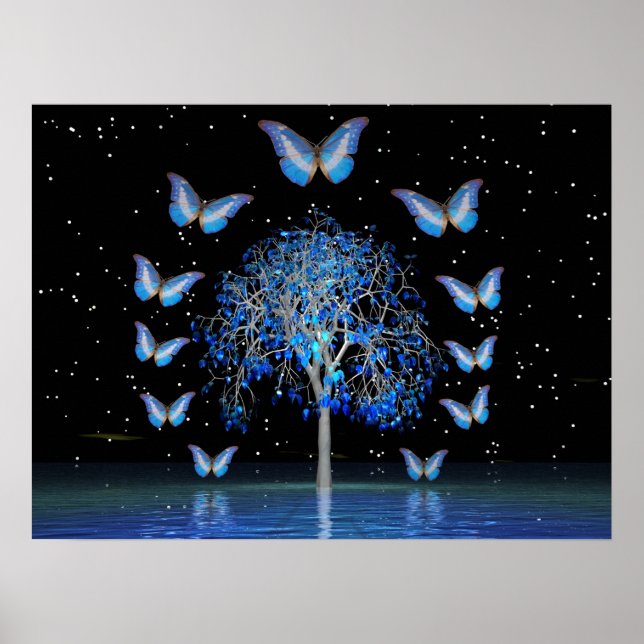 Butterfly-Kristallbaum Poster (Vorne)