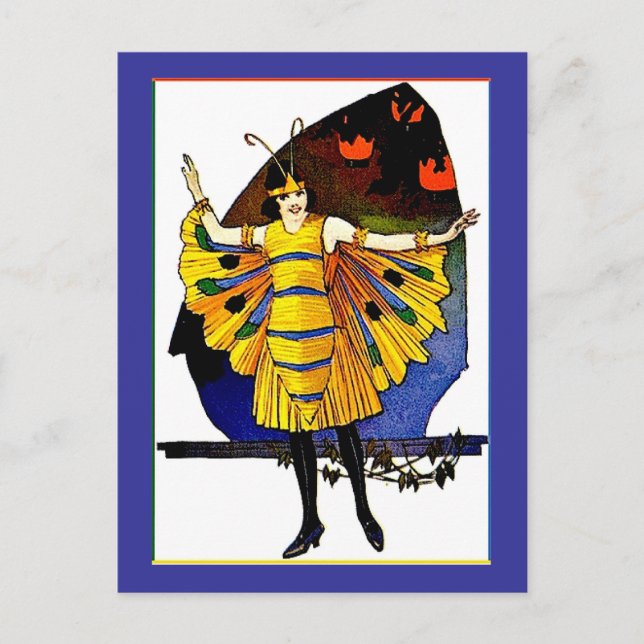 Butterfly Lady Postkarte (Vorderseite)