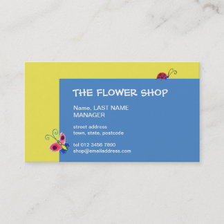 Butterfly & Ladybugs Business Card Visitenkarte