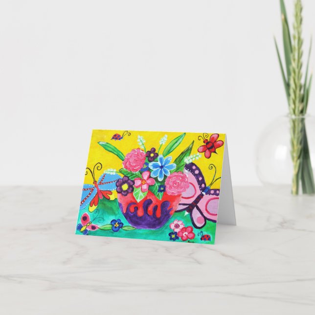 Butterfly & Ladybugs-Karte Karte (Vorderseite)