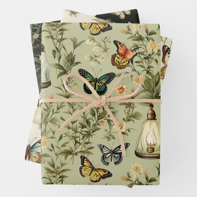 Butterfly Lantern Botanischer Garten Geschenkpapier Set (Beispiel)