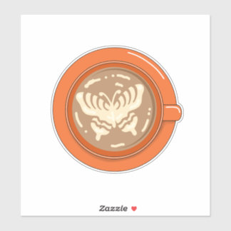Butterfly Latte Aufkleber