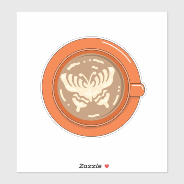 Butterfly Latte Aufkleber (Blatt)