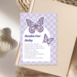 Butterfly Lavender Baby Showbuchanfrage Begleitkarte