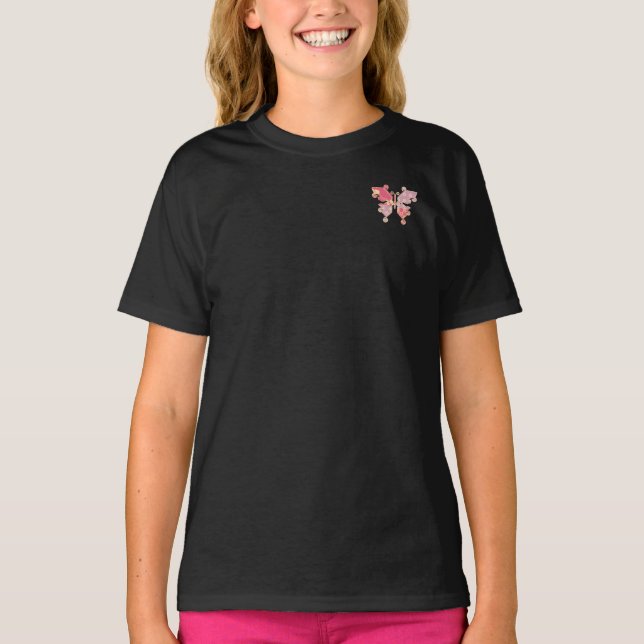 Butterfly Lavender Kimono Pattern T-Shirt (Vorderseite)