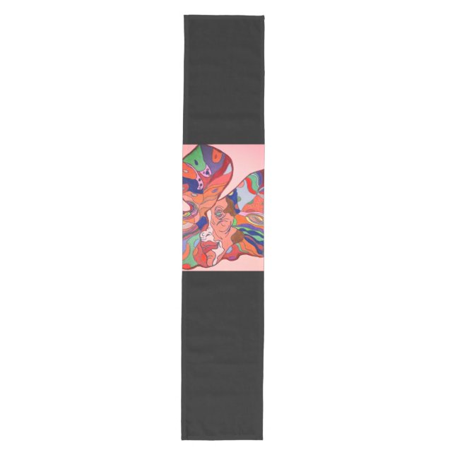 Butterfly Leaf Portrait Table Runner Mittelgroßer Tischläufer (Vorderseite)