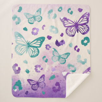 Butterfly Leopard White Sherpadecke