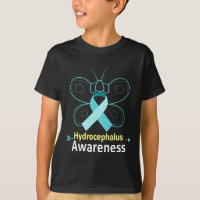 Butterfly Light Blue Ribbon Hydrocephalus Awarenes