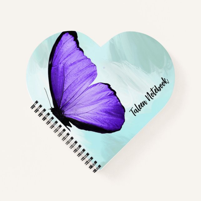 BUTTERFLY LILA BLAU NOTIZBUCH (Vorderseite)