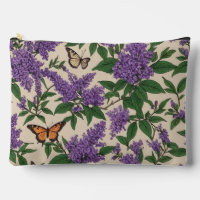 Butterfly-Lila-Blumen und Schmetterlinge