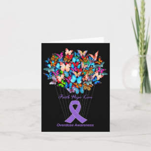 Butterfly Lila Ribbon Sonnenblumen Überdosierung A Karte