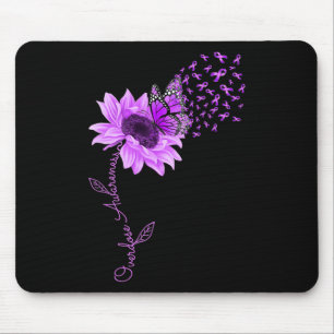 Butterfly Lila Ribbon Sonnenblumen Überdosierung A Mousepad