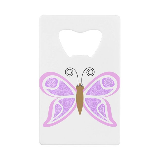 Butterfly Lilac Abstrakt Geldbeutel Flaschenöffner (Vorderseite)