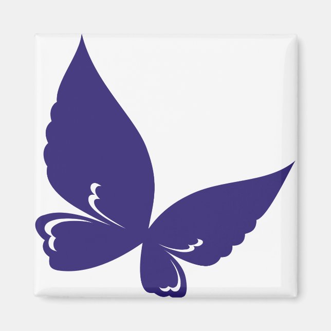 Butterfly Lilac Insect Nature Magnet (Vorne)