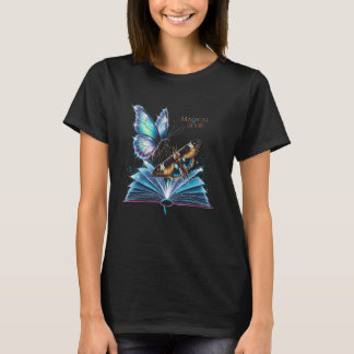 Butterfly Lover Bookworm Book Fairytale Magic Desi T-Shirt