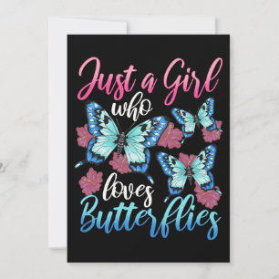 Butterfly Lover Just A Girl, der Schmetterlinge Li Dankeskarte