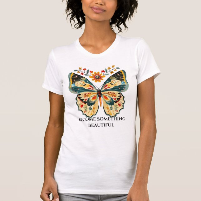 Butterfly Lovers Boho Art Boho Graphic Insect  T-Shirt (Vorderseite)