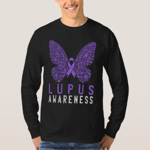 Butterfly Lupus Sensibilisierungsmonat Lila Multif T-Shirt