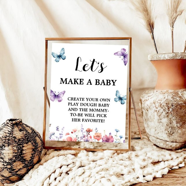 Butterfly machen wir ein Baby Shower Game Schild (Von Creator hochgeladen)