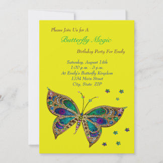 Butterfly Magie Geburtstag Einladung