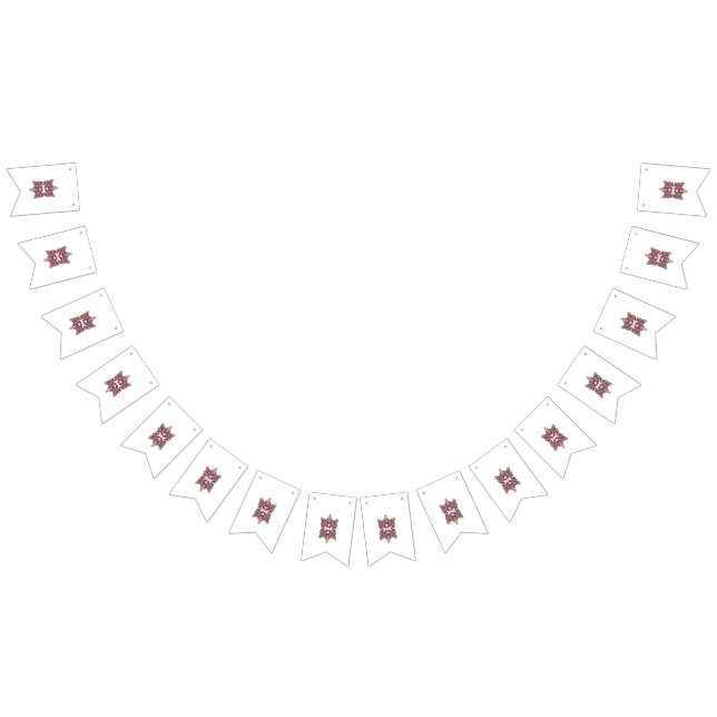 Butterfly Mandala Art ・ Boho Floral Design Wimpelkette (Alle)