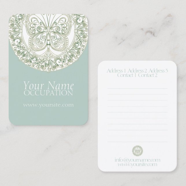 Butterfly Mandala - Visitenkarte (Vorne/Hinten)