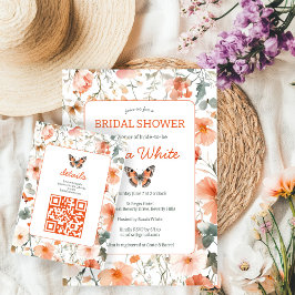 Butterfly Meadow Watercolor Brautparty CUSTOM Begleitkarte