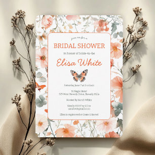 Butterfly Meadow Watercolor Brautparty CUSTOM Einladung