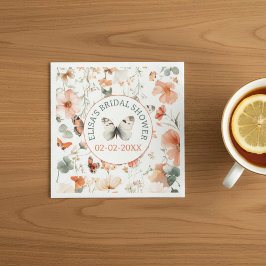 Butterfly Meadow Watercolor CUSTOM Brautparty Serviette