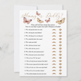 Butterfly Mommy oder Daddy Baby Showcard Einladung