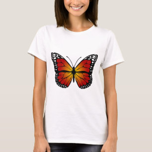 Butterfly Monarch Abstrakt Artistic Line Art T-Shirt