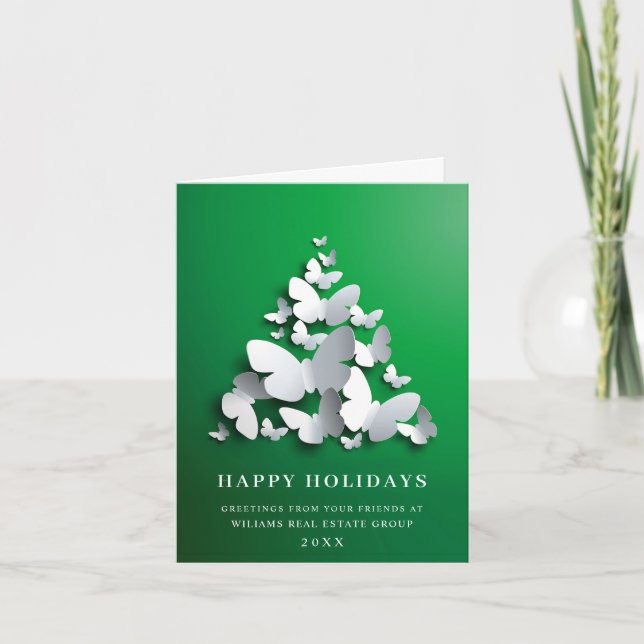 Butterfly Monarch Weihnachten Firmengrüßen (Vorderseite)