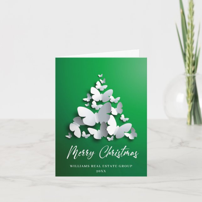Butterfly Monarch Weihnachten Firmengrüßen (Vorderseite)
