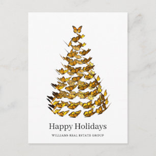 Butterfly Monarch Weihnachten Firmengrüßen Postkarte
