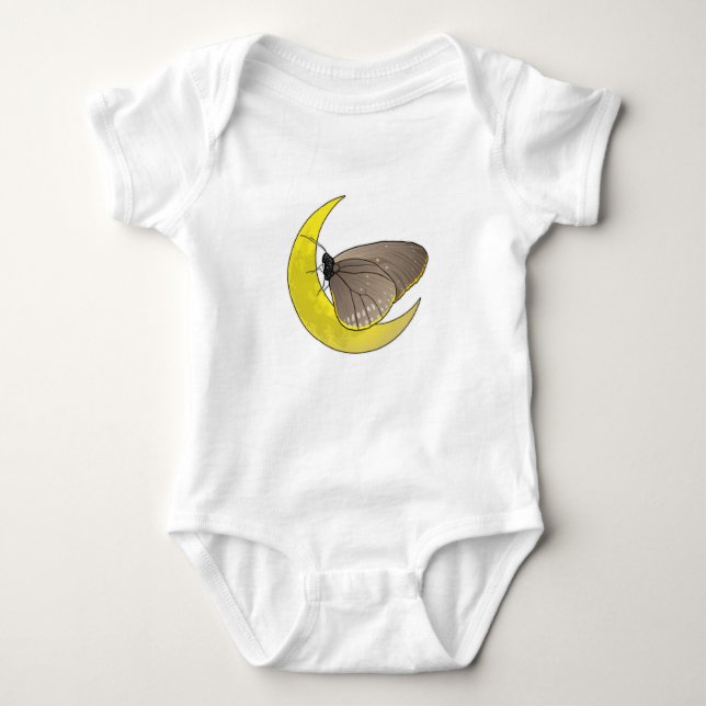 Butterfly Moon Baby Strampler (Vorderseite)