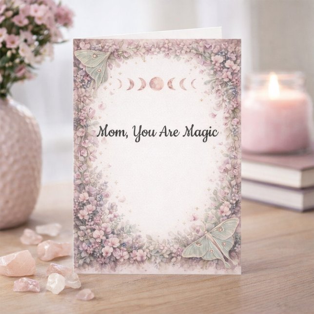 Butterfly Moon Mother’s Day Card from Son for Mom Karte (Von Creator hochgeladen)