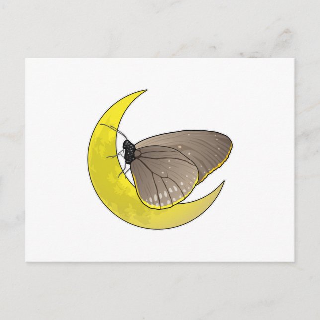 Butterfly Moon Postkarte (Vorderseite)