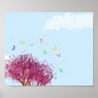 Butterfly Morning Poster