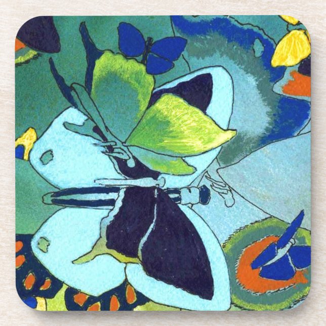 Butterfly Mosaik-Geschenk Untersetzer (Vorderseite)