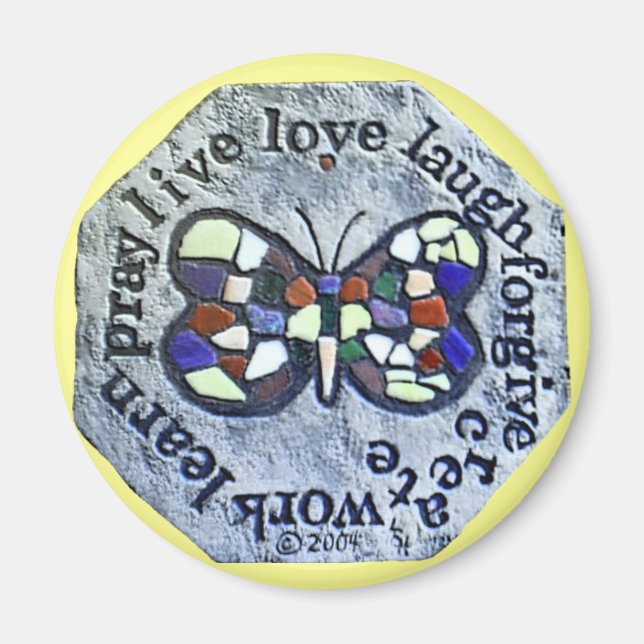 Butterfly Mosaik Magnet Wort zum Leben durch (Vorne)