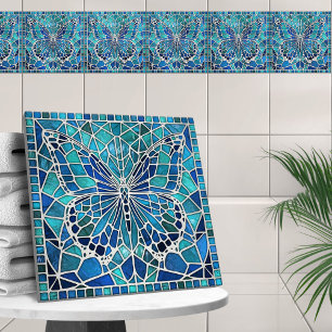 Butterfly Mosaik - Ocean Blues Fliese