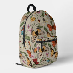 Butterfly Moth Nature Collection Zeichnend Bedruckter Rucksack