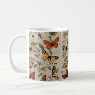 Butterfly Moth Nature Collection Zeichnend Kaffeetasse