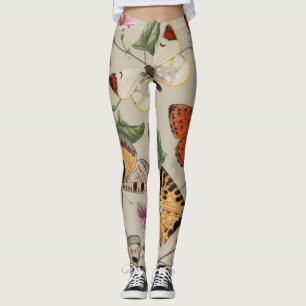 Butterfly Moth Nature Collection Zeichnend Leggings