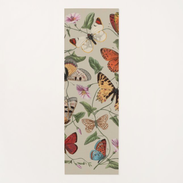 Butterfly Moth Nature Collection Zeichnend Yogamatte (Vorderseite)