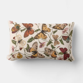 Butterfly &Moth von Paul Gervais Throw Pillow Lendenkissen