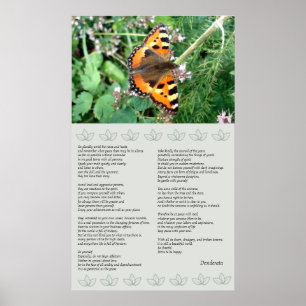 Butterfly Motivierend Desiderata Poster
