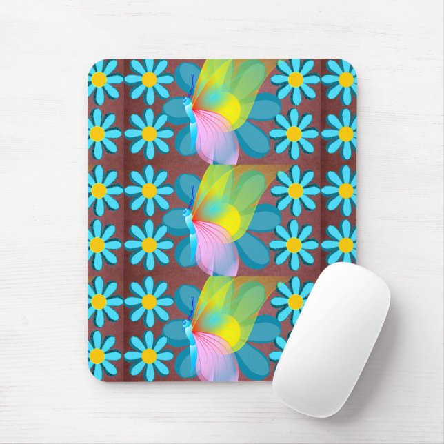 Butterfly Mouse Pad Mousepad (Mit Mouse)