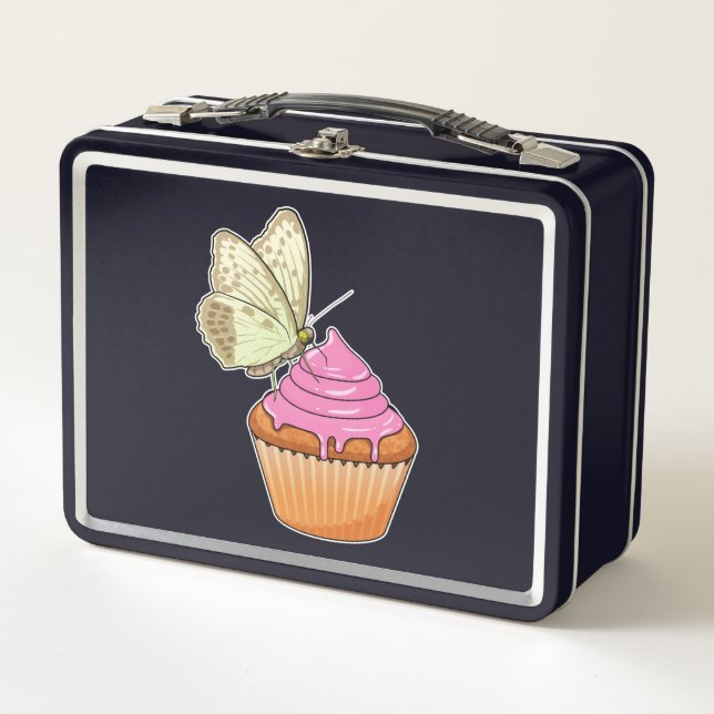 Butterfly Muffin Metall Brotdose (Vorderseite)