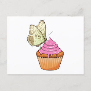 Butterfly Muffin Postkarte